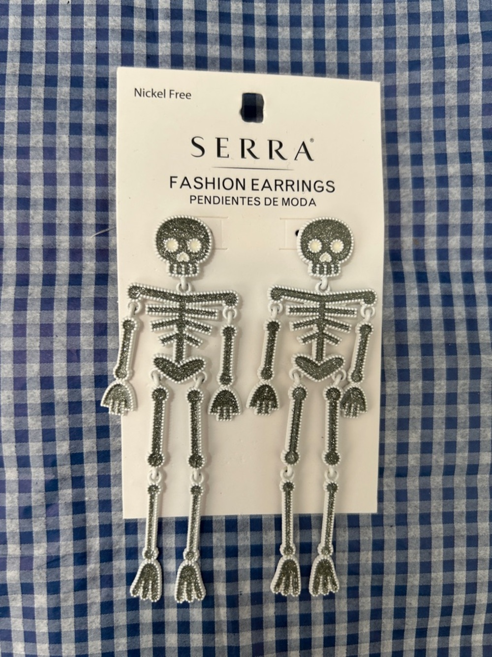 Serra Silver Skeleton Drop Earrings